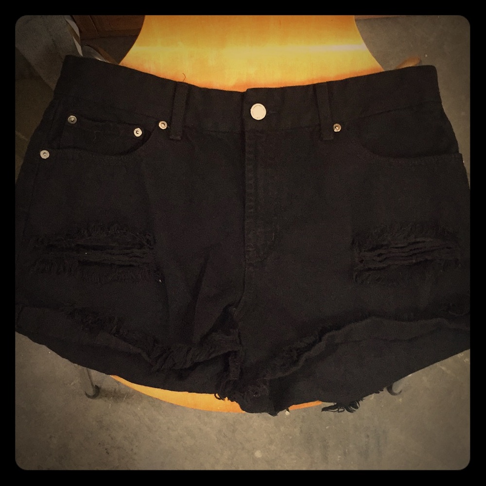 JBD Distressed Black Shorts